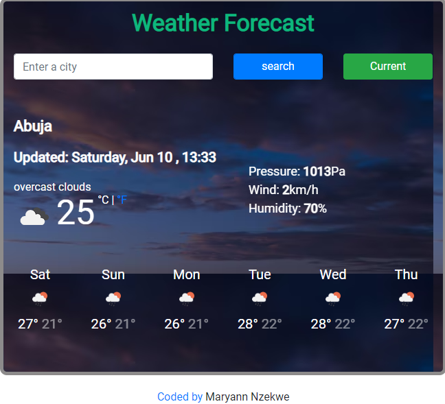  Maryann's weather app image